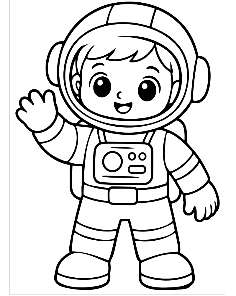 Astronaut Suit — free printable Astronaut coloring page for kids