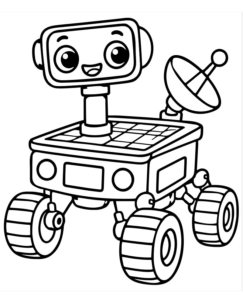 Moon Rover — free printable Astronaut coloring page for kids