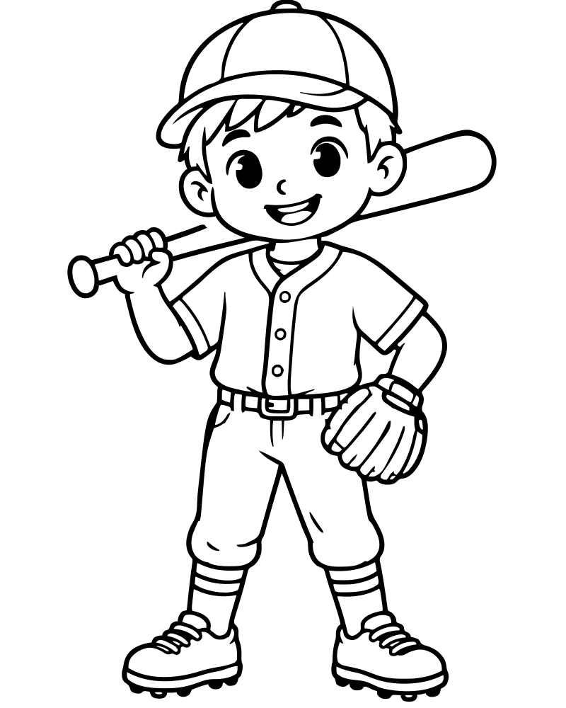 Baseball Jersey — Baseball coloring page to print for children