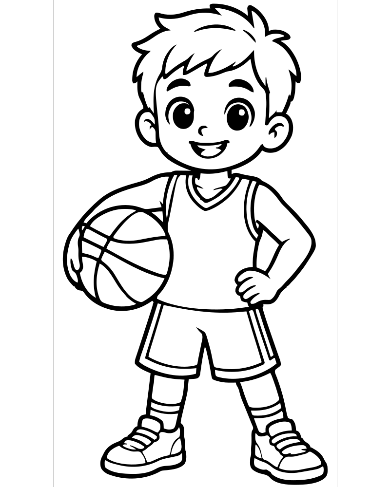 Basketball Jersey — free printable Basketball coloring page for kids