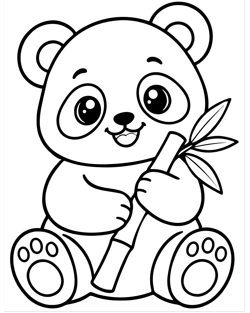 Panda Bear — printable Bear coloring sheet for preschoolers