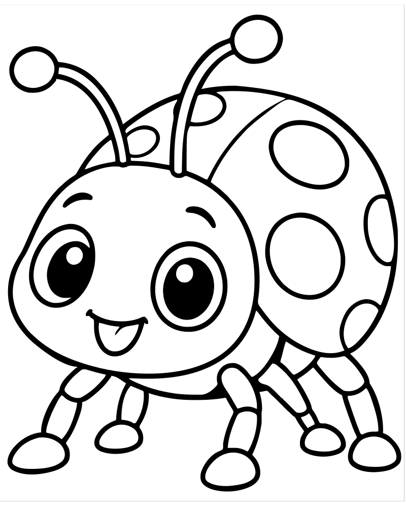 Bug Close-Up — printable Bug coloring sheet for preschoolers