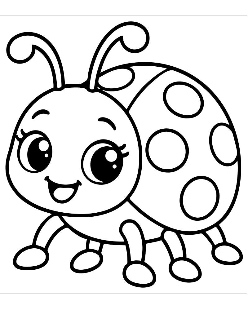 Ladybug — free printable Bug coloring page for kids