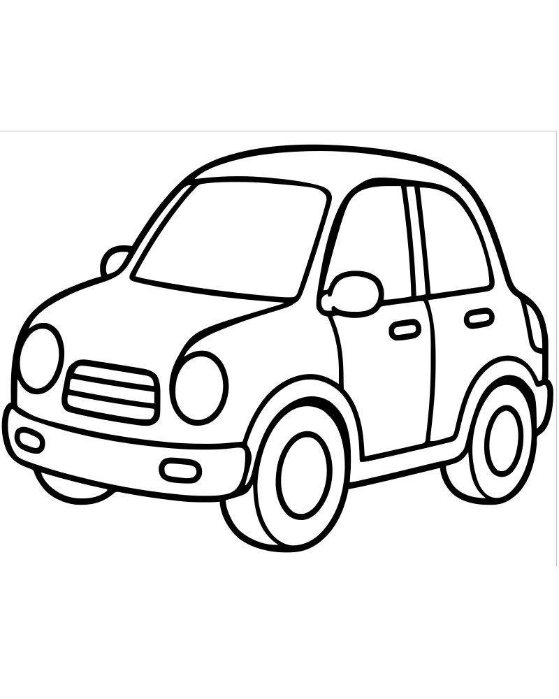 Cartoon Car — free printable Car coloring page for kids