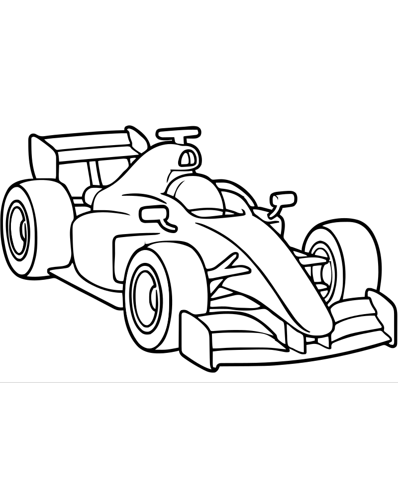 Race Car — free printable Car coloring page for kids