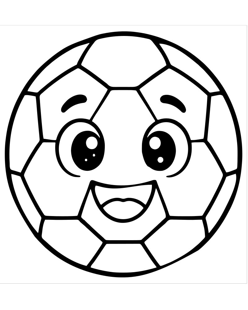 Football Close-Up — free printable Football coloring page for kids