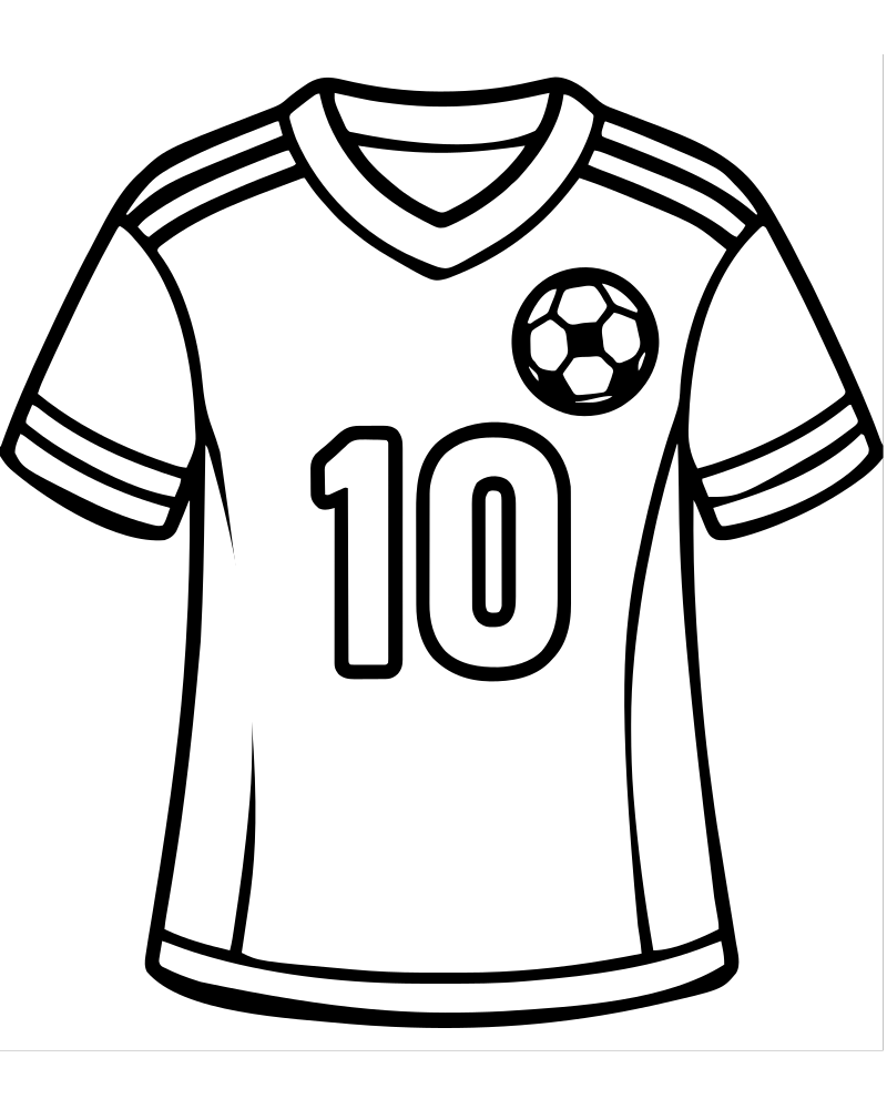 Football Jersey — Football coloring page to print for children