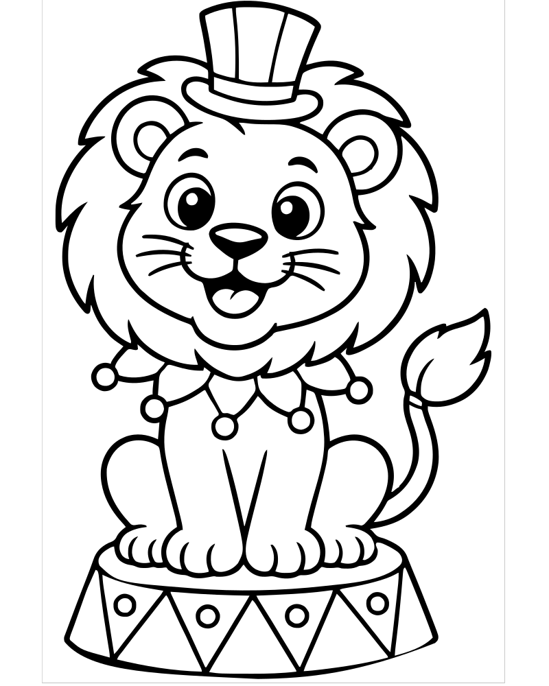 Circus Lion — printable Lion coloring sheet for preschoolers
