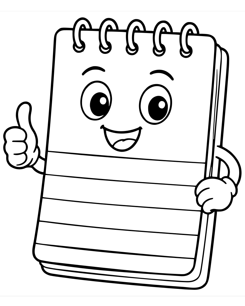 Resolution List — printable New Years coloring sheet for preschoolers