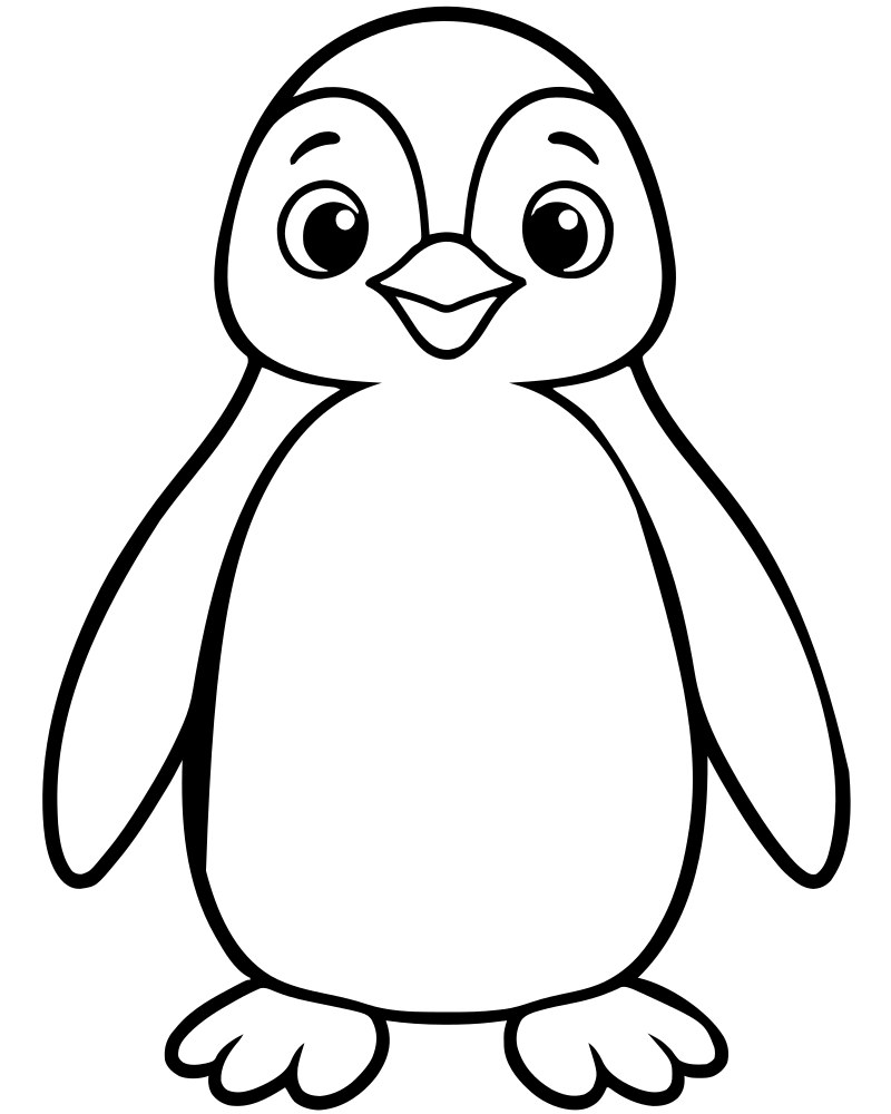 Emperor Penguin — free printable Penguin coloring page for kids
