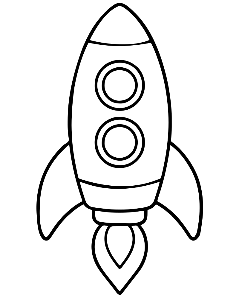 Doodle Rocket picture to color — Rocket coloring page for kids
