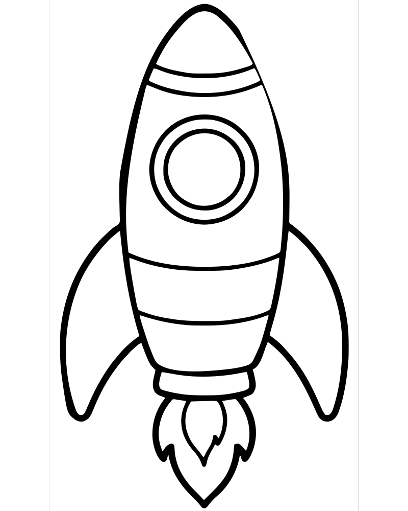 Toy Rocket — printable Rocket coloring sheet for preschoolers