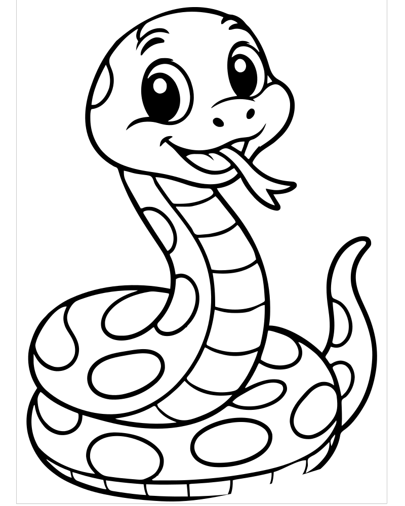 Garden Snake — printable Snake coloring sheet for preschoolers