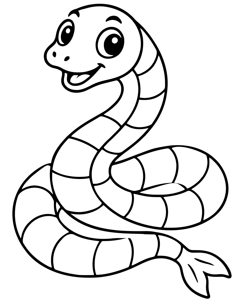 Sea Snake — free printable Snake coloring page for kids
