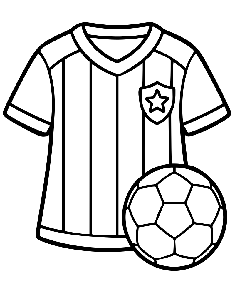 Soccer Jersey — free printable Soccer coloring page for kids