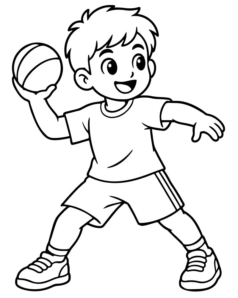 Throw In picture to color — Soccer coloring page for kids