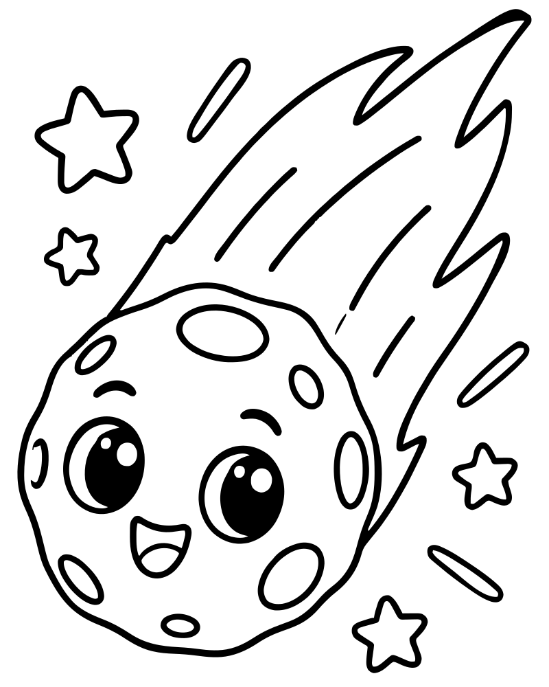 Comet — free printable Space coloring page for kids
