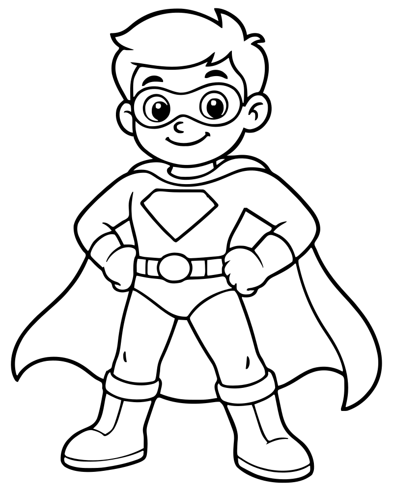 Super Speedster — free printable Superhero coloring page for kids