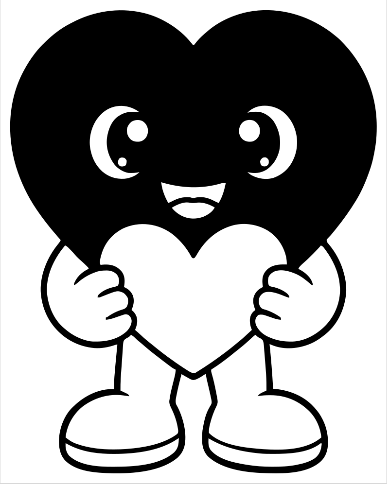 Grateful Heart — Thanksgiving coloring page to print for children