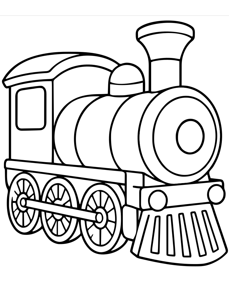 Locomotive — printable Train coloring sheet for preschoolers