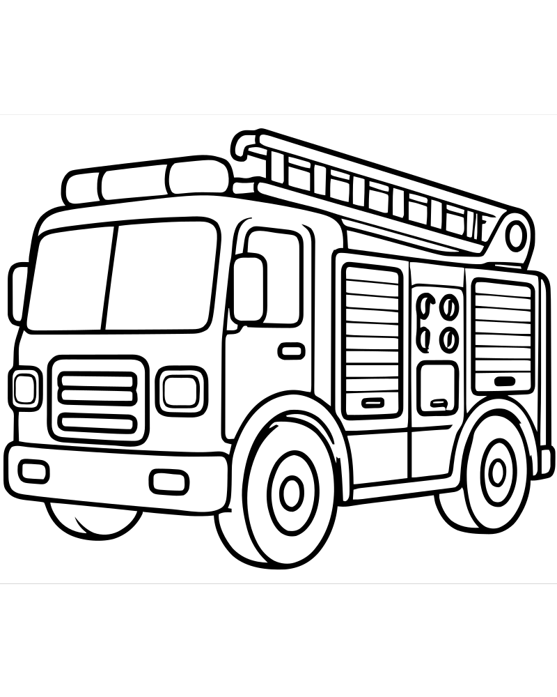 Fire Truck — printable Truck coloring sheet for preschoolers
