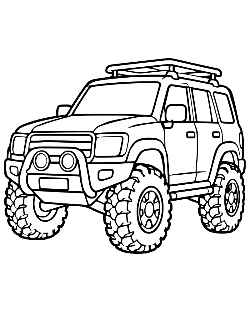 Off-Road Truck — free printable Truck coloring page for kids